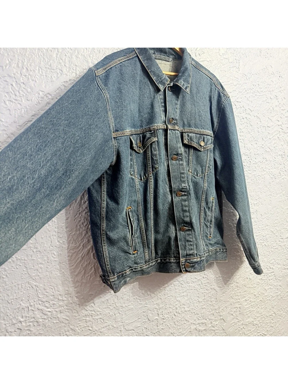 Levi Strauss Signature Men’s Trucker Jean Jacket Blue XL Button Front Pockets